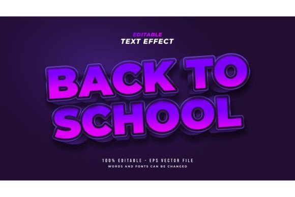 3D Back to School Text Effect