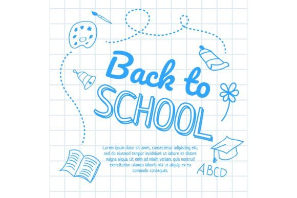 Back to School Inscription on Squared Pa
