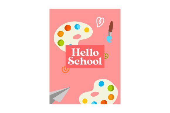 Back to School Pink Books Cover Craft: Versatile, Editable Design Files for Educators and Creators