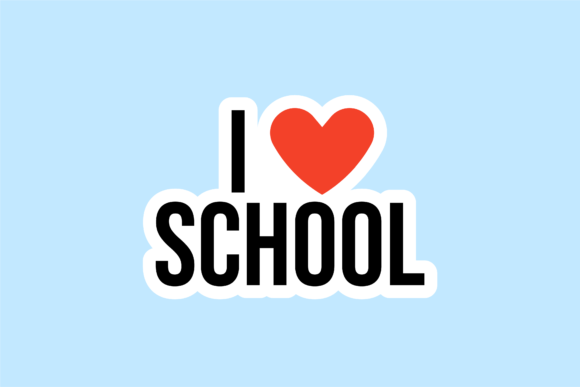 Back to School Sticker I Love School: A Practical Asset for Intentional Branding and Communication