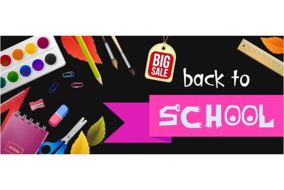 Big Sale, Back to School Lettering on Ri