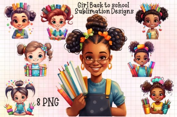Girl Back to School Sublimation: A Practical Asset for Creative Professionals