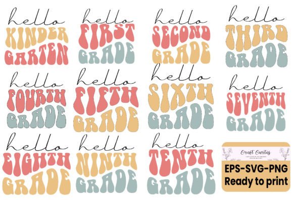 Hello Grade Back to School Retro Design
