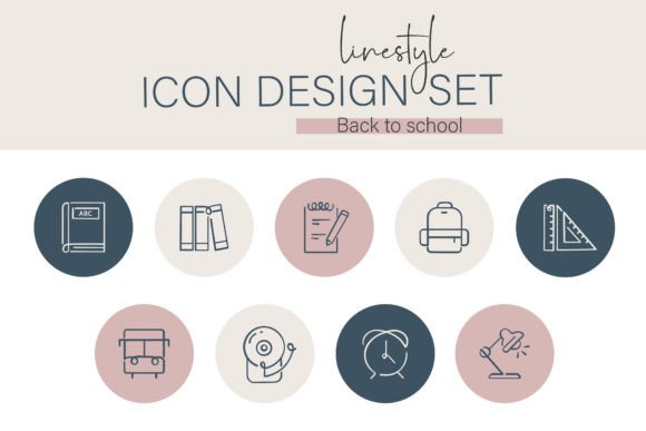 Linestyle Icon Design Set Back to School: A Practical Evaluation for Designers and Educators