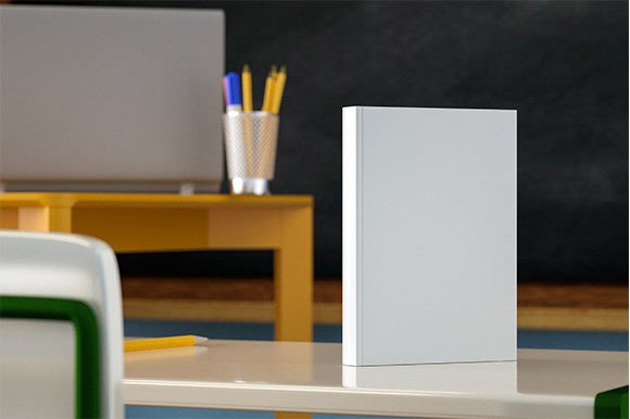 Paperback Book Mockup Back to School