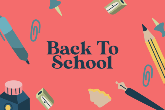 Pink Background Back to School