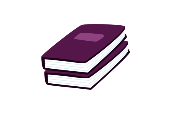 Purple Books Icon Back to School