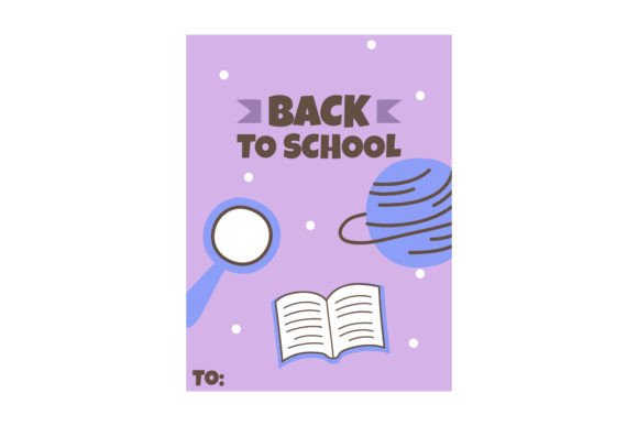 Purple Card Back to School Notebook